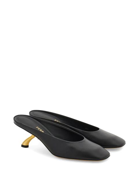 Ferragamo S-shaped heel mules - Black - zdjęcie produktu nr 2