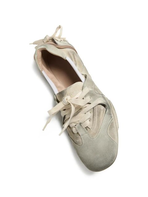 Acne Studios laced leather sneakers - Grey