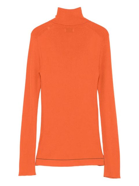 Moncler ribbed turtleneck sweater - Orange