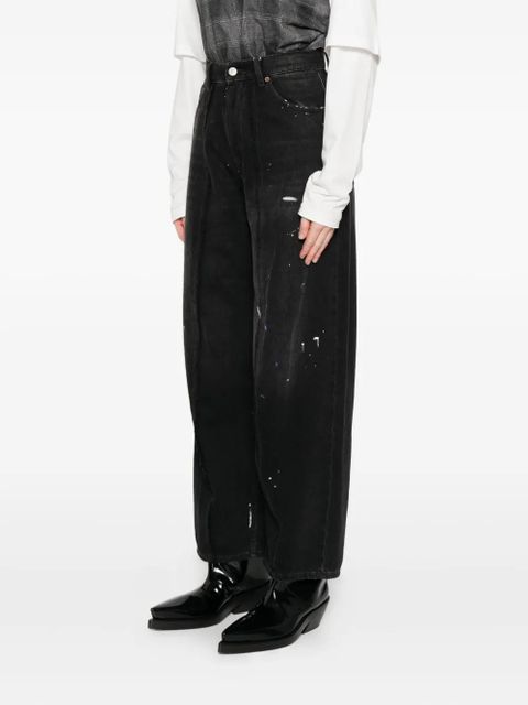 MM6 Maison Margiela paint-splatter jeans - Black