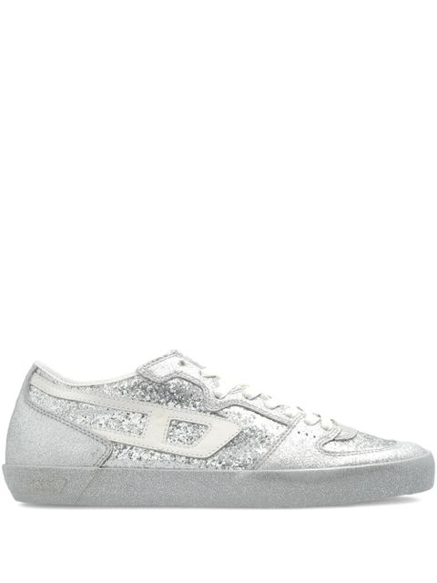 Diesel S-Leroji-D1 glittered panelled sneakers - Silver - zdjęcie produktu nr 1