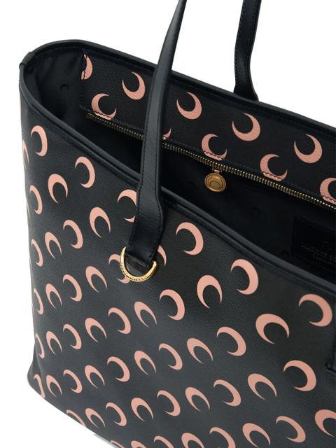 Marine Serre Moon canvas tote bag - Black