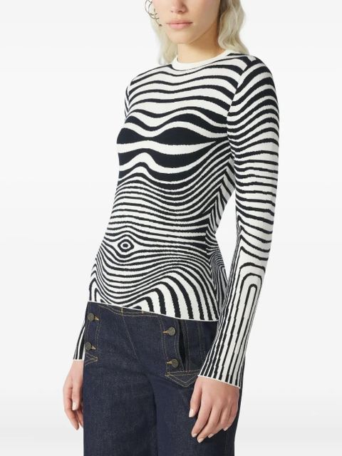 Jean Paul Gaultier Morphing Stripes crew-neck sweater - White - zdjęcie produktu nr 2