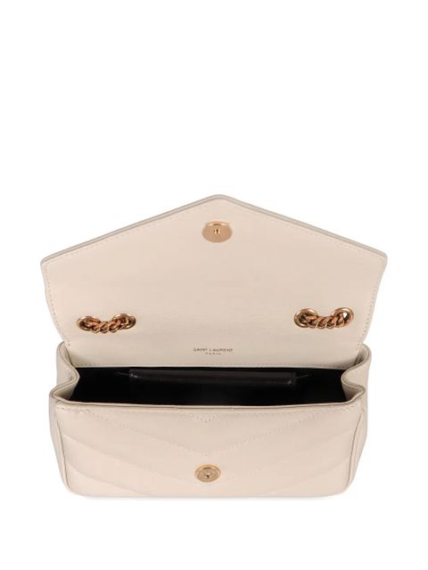 Saint Laurent mini LouLou quilted shoulder bag - Neutrals