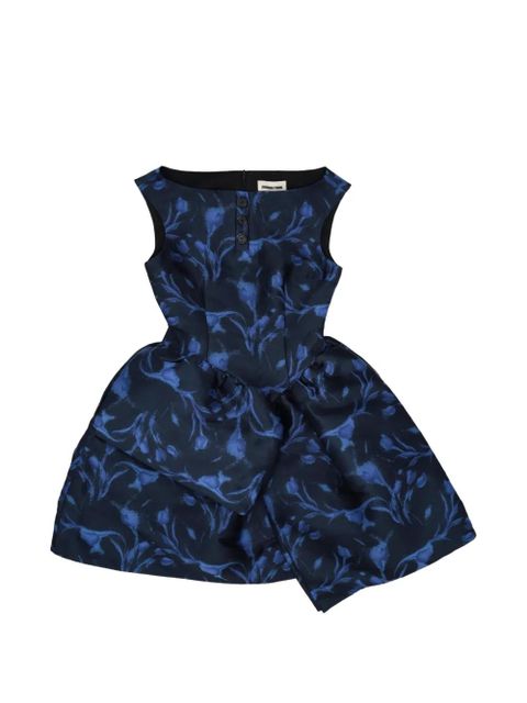 SHUSHU/TONG asymmetric panel short dress - Blue - zdjęcie produktu nr 1