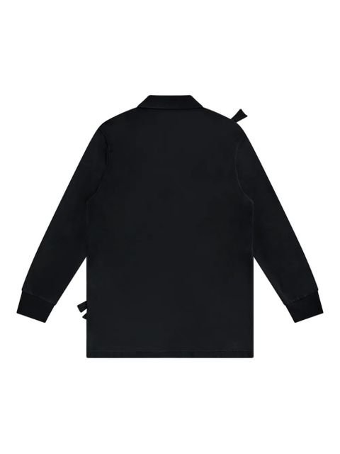 AREA crystal-embellished bow long-sleeve dress - Black