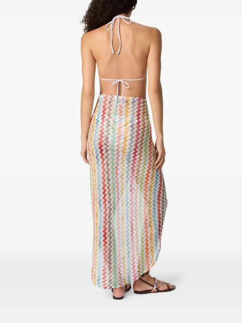 Missoni chevron-pattern beach skirt - White