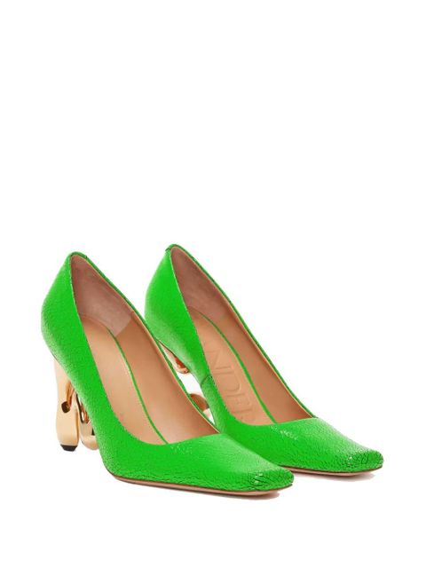 JW Anderson JW Bubble Heel leather pumps - Green - zdjęcie produktu nr 2