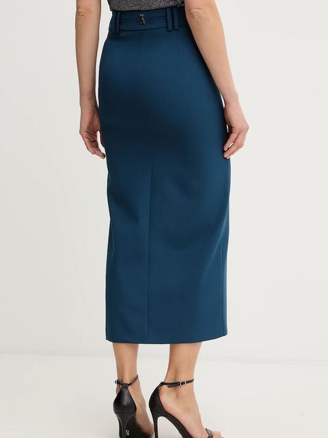 Patrizia Pepe spódnica kolor niebieski midi prosta 8G0515 A498 - zdjęcie produktu nr 2