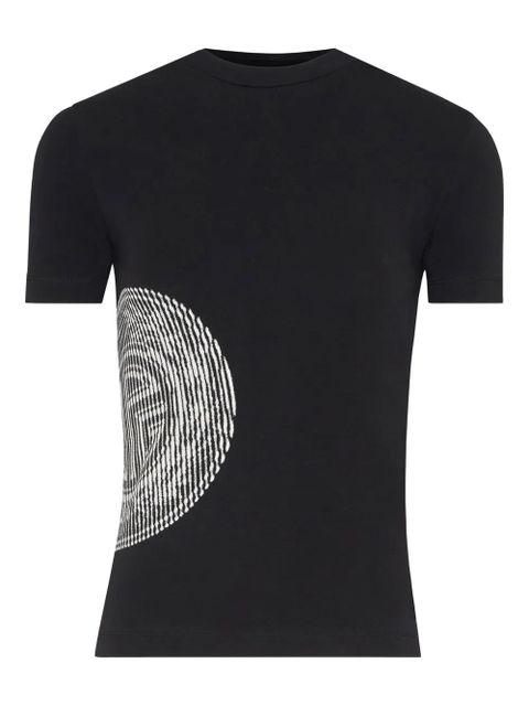 Jean Paul Gaultier linear-print short-sleeved T-shirt - Black - zdjęcie produktu nr 1