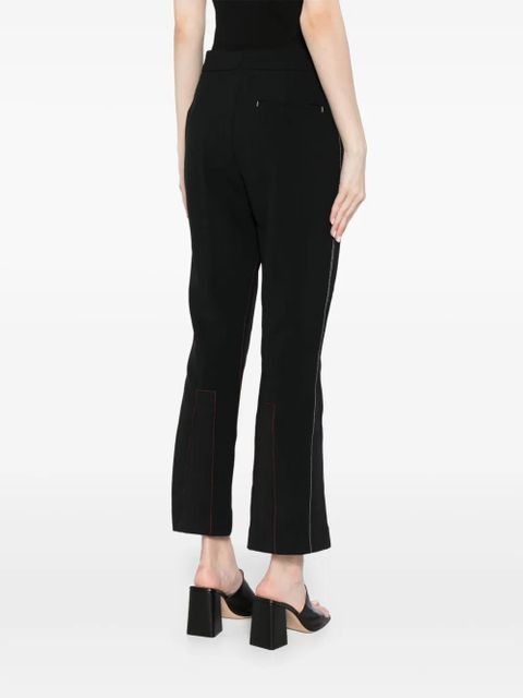 Victoria Beckham contrast-stitching flared trousers - Black