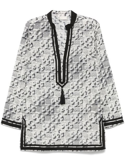 Tory Burch printed tunic - Neutrals - zdjęcie produktu nr 1