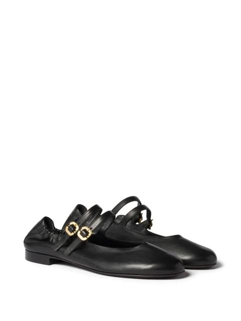 Miu Miu Ruches nappa leather ballerinas - Black - zdjęcie produktu nr 2