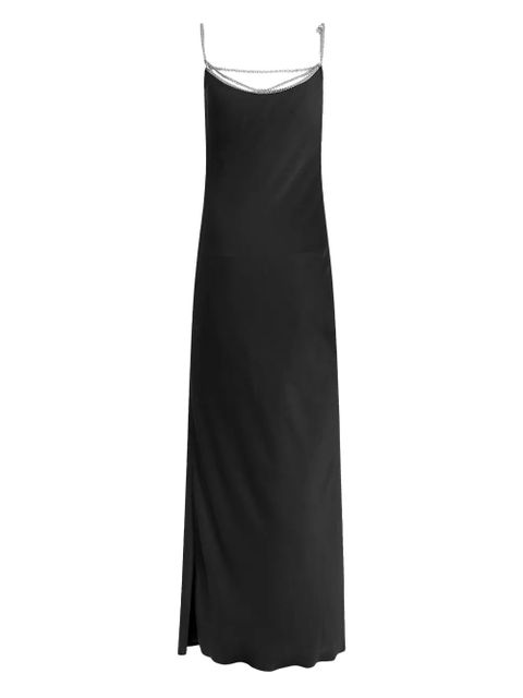 Rabanne chain strap satin slip dress - Black - zdjęcie produktu nr 2