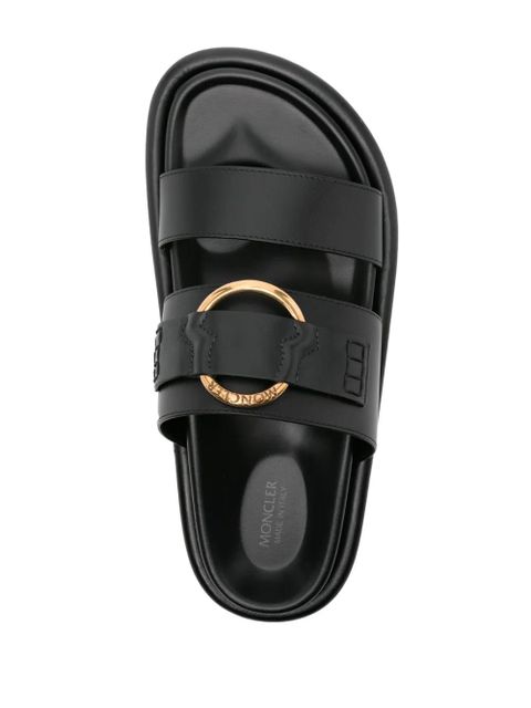 Moncler Bell leather slides - Black - zdjęcie produktu nr 2