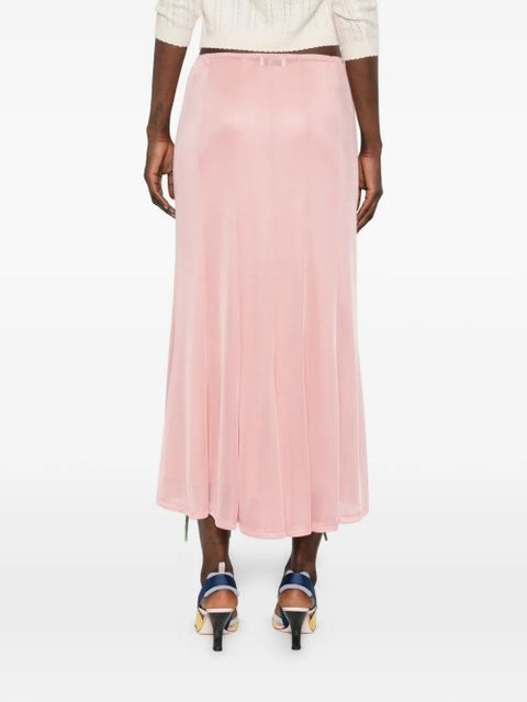 Moschino floral-appliqué midi skirt - Pink