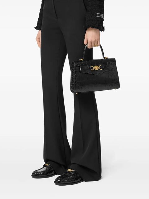 Versace Medusa '95 croc-effect tote bag - Black