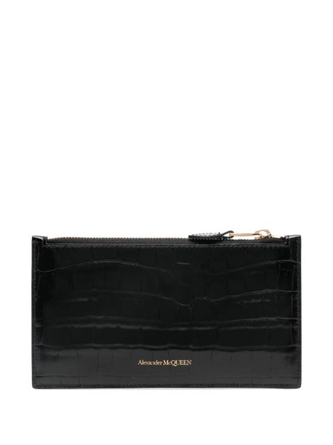 Alexander McQueen skull-stud cardholder - Black - zdjęcie produktu nr 2