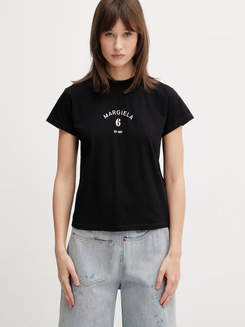 MM6 Maison Margiela T-shirt damski bawełniany - zdjęcie produktu nr 1
