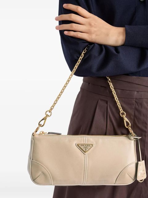 Prada medium Re-Edition shoulder bag - Neutrals
