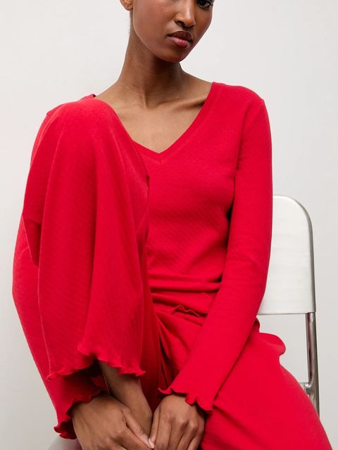 Answear Lab piżama bawełniana kolor czerwony bawełniana - zdjęcie produktu nr 1