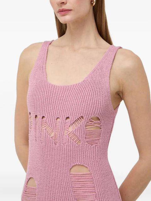 PINKO cutout ribbed midi dress