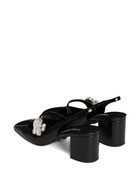 Dolce & Gabbana 60mm crystal-embellished slingback pumps - Black