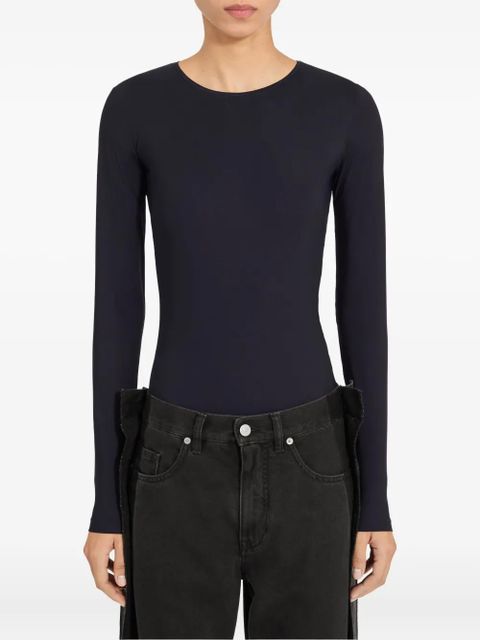 MM6 Maison Margiela long-sleeve jeans bodysuit - Black