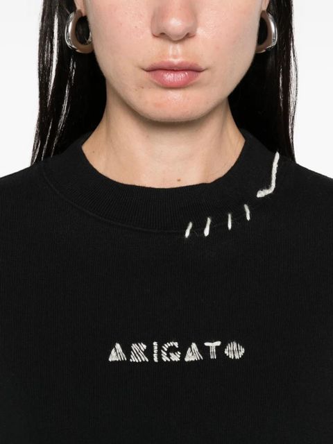 Axel Arigato Loops embroidered-detail crew-neck sweatshirt - Black