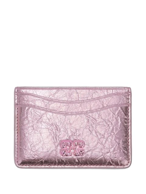 GANNI logo cardholder - Pink - zdjęcie produktu nr 1