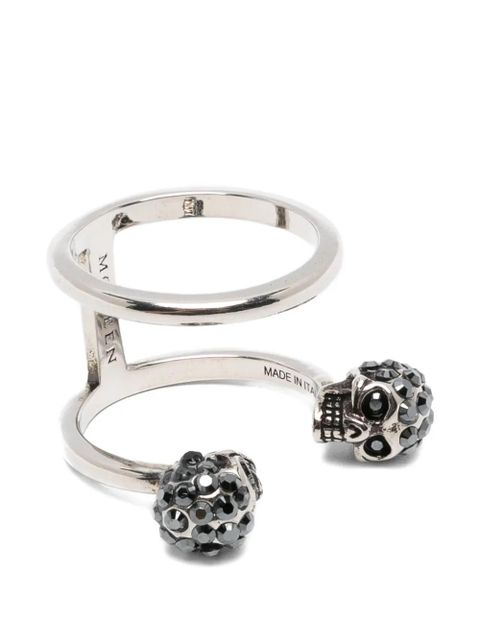 Alexander McQueen skull-embellishment ring - Silver - zdjęcie produktu nr 1