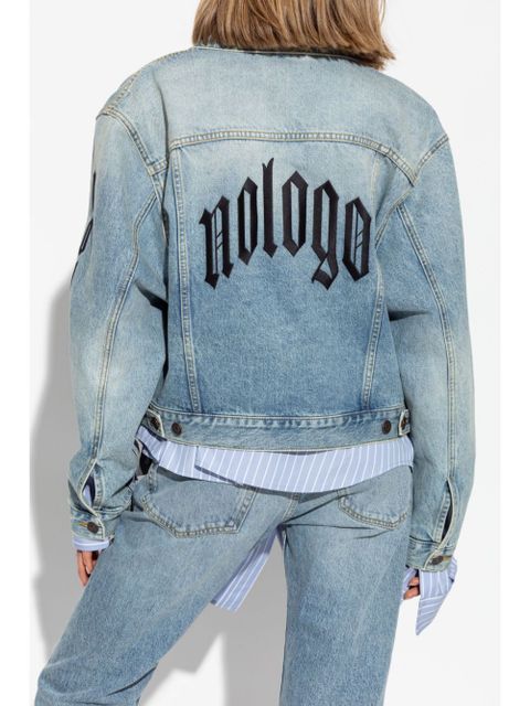 Balenciaga washed denim jacket - Blue