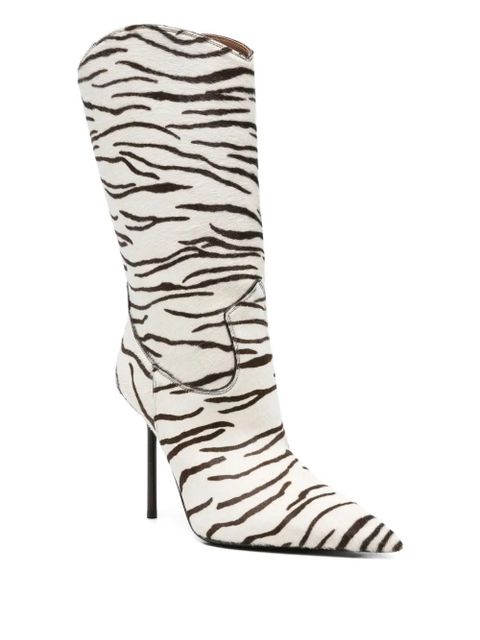 Paris Texas 105mm leather knee-high boots - White - zdjęcie produktu nr 2