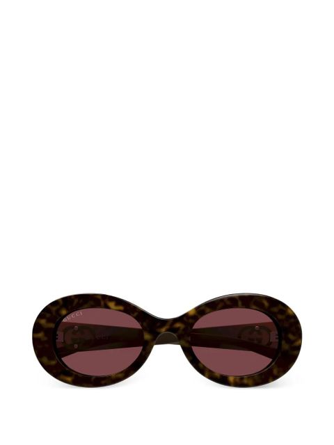 Gucci Eyewear oval-frame sunglasses - Brown - zdjęcie produktu nr 1