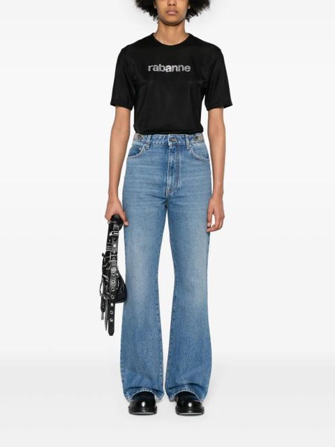 Rabanne logo-embellished jersey T-shirt - Black - zdjęcie produktu nr 2