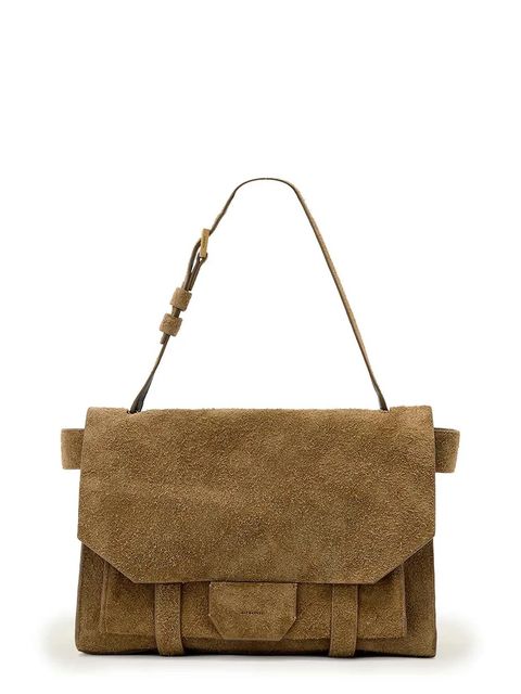 AllSaints torebka nubukowa URSA