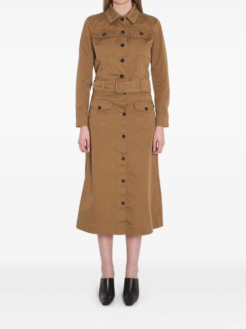 Saint Laurent cropped twill jacket - Brown - zdjęcie produktu nr 1