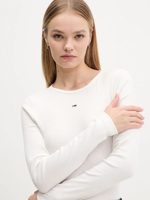 Tommy Jeans longsleeve 2-pack damski kolor granatowy DW0DW17716