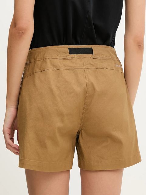 Mammut szorty outdoorowe Tamaro damskie kolor zielony gładkie high waist 1023-01180