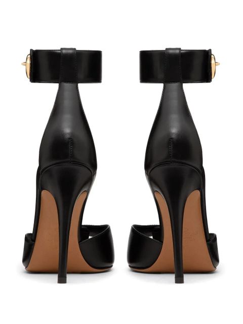 Valentino Garavani VLogo 100mm leather sandals - Black