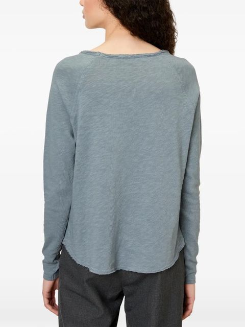 American Vintage long-sleeved boat-neck T-shirt - Blue