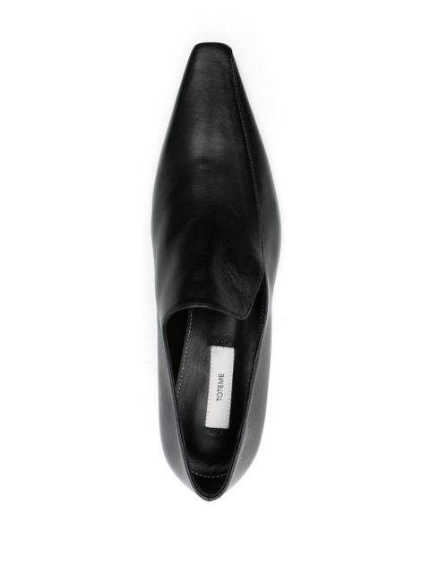 TOTEME leather loafers - Black
