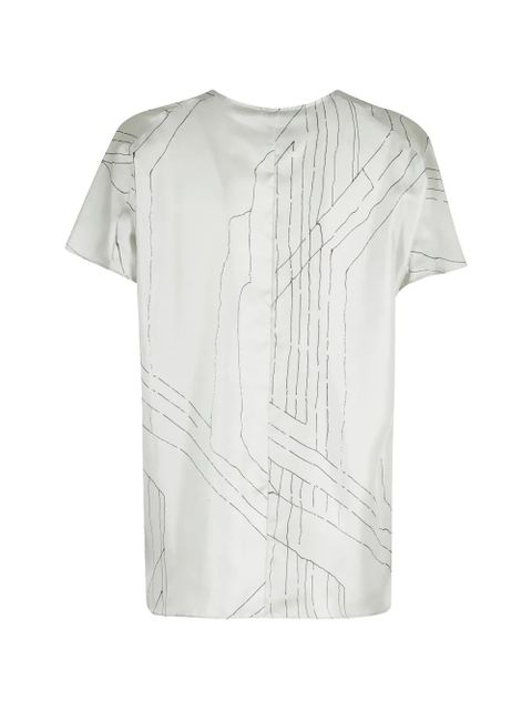 Alysi v-neck-printed short-sleeve top - Green - zdjęcie produktu nr 2