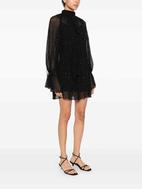 STAUD Roux tie mini dress - Black