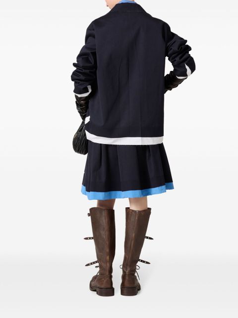 Miu Miu Knit and poplin shirt - Blue - zdjęcie produktu nr 2