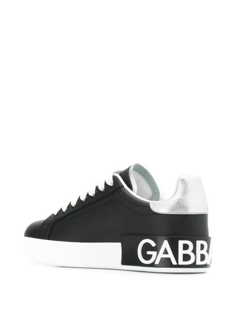 Dolce & Gabbana Portofino leather sneakers - Black