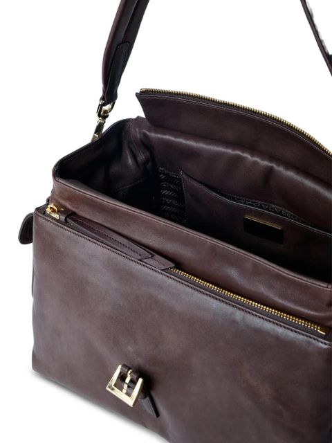Prada Explore leather shoulder bag - Brown