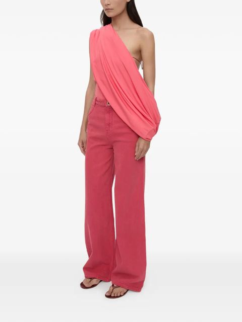 Christopher Esber front-botton wide-leg jeans - Red - zdjęcie produktu nr 2