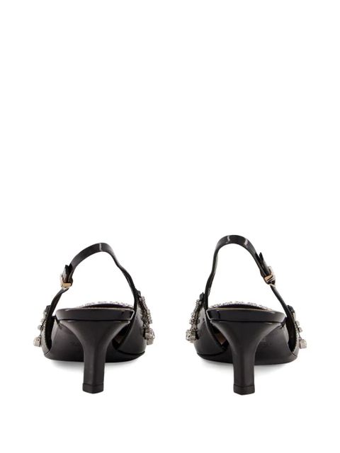 Gucci 45mm Guinevere chain detail pumps - Black