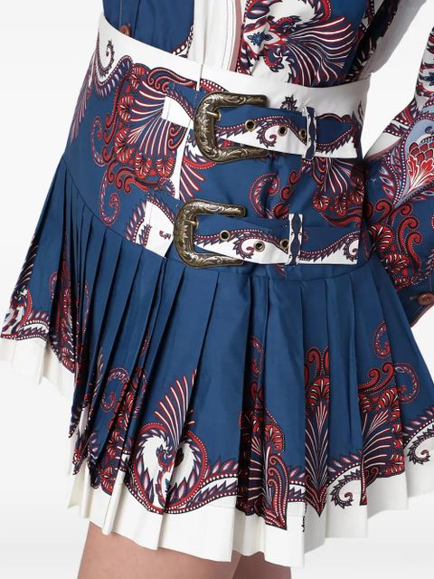 FARM Rio buckle-fastening mini skirt - Blue